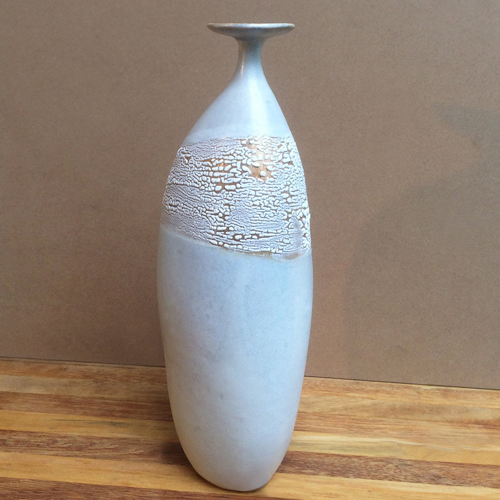 White, Tall-Lipped Vase - ZAN Home Decor